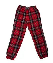 Victoria's Secret Pajama Pants Red Plaid Jogger Lounge Bottoms Size Womens Small