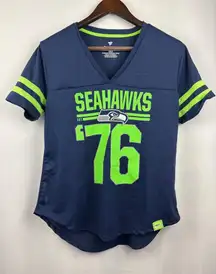Women’s Fanatcs Medium Neon Green and Navy Seahawks ‘76 Jersey