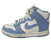 Nike Dunk High Womens White Aluminum Leather Lace Up Athletic Sneakers Shoes 7