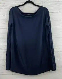 Athleta Navy Blue Long Sleeve Sweatshirt Size M