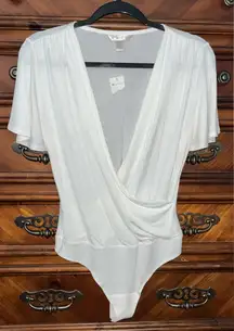 NWT! Banana Republic Drape Front Thong Bodysuit