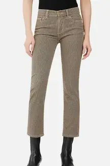 DL1961 Mara Straight Mid Rise Instasculpt Ankle Houndstooth Pants size 29