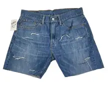 Levi’s 505 Straight Fit Cutoff Denim Jean Shorts Waist Size 32
