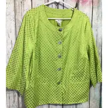 Laura Ashley Woman Lime Blazer Size 2X