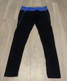 Kyodan Black and Blue Striped Leggings