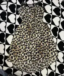 Leopard Print Babydoll Dress