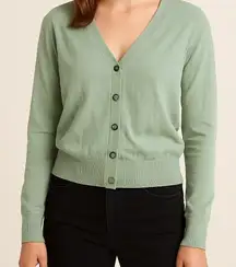 J. Crew Light Blue V Neck Button Front Cardigan Sweater Womens XL