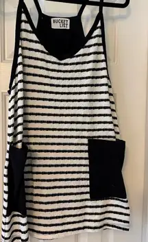 BUCKETLIST Monochrome Striped romper