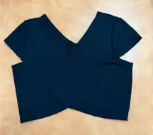 Rolla Coster Black Wrap Crop Top