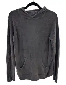 Barefoot Dreams CozyChic Ultra Lite Hoodie Gray Pullover Size S Relaxed Comfy