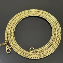 Vintage MONET Herringbone Wheat Gold Tone Twisted Chain 20” Necklace 13g.