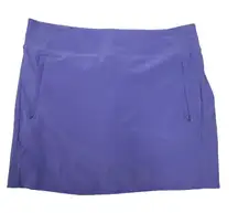 ATHLETA Brooklyn Skort Purple Zip Pocket Lined Tennis Golf Mini 657658 Womens 12