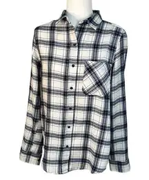 RIP CURL Plaid Button Down Flannel-like Surf Skate Shirt - large