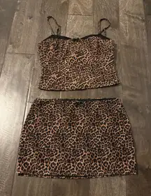 Leopard Top & Mini Skirt Set Edikted
