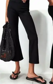 NEW FREE PEOPLE in my feelings crop boot pants in black- Size Small