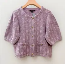 Ann Taylor Tweed button up Cardigan Sweater