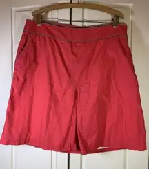 LL Bean‎ Skirt Women Sz 18 Reg Knee Length Pink Salmon Coastal Grandma