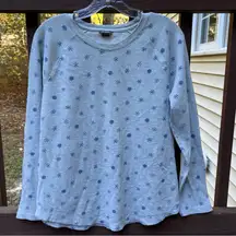 Eddie Bauer Women's Sleepwear Thermal Long Sleeve Pajama Lounge Shirt/Top|Sz:PL