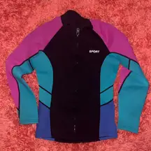 Sport Woman’s Colorblock Wetsuit Jacket - Black, Purple, Blue