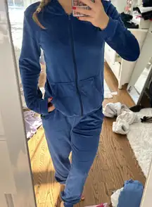 blue sweat set velvet 