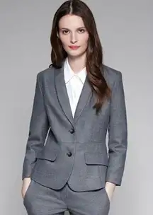 Theory Liv B Epirus Grey Heather Career Blazer size 10
