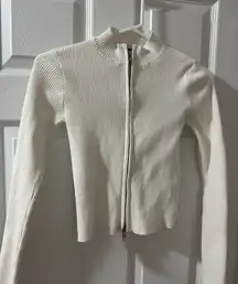 Brandy Melville white zip up