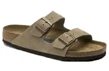 Birkenstock Arizona Sandals Taupe Size 41 US L 10 M 8 Narrow EUC In Box Suede