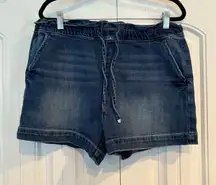 Kancan Denim Drawstring‎ Waist Shorts Size XL