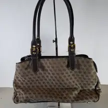 Dooney & Bourke Belted Triple entry Signature bag Brown-tan