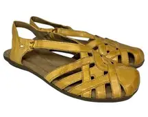Earth Origins Shoes Womens 9M Belle Brielle Sandal Amber Slip On Yellow 2019S