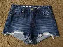 S.O.N.G. high rise dark blue jean shorts size 5/27