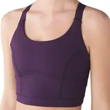 Lululemon Pure Practice Bra Deep Zinfandel Purple Women 6 Luxtreme Strappy