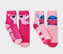 Disney Stitch Soft Valentine’s Day Cozy Crew Socks NWT