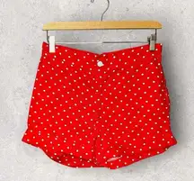Vintage Handmade Polka Dot Paint Splatter Ted Denim Shorts Size XS