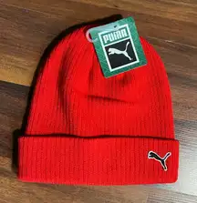 PUMA Red Knit Beanie Hat OS – Unisex Winter Warm BNWT