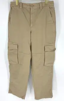 Tna Wide Leg Cargo Pants Tan Size 8