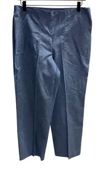 Alfred Dunner Classic Fit Pant Womens 12 Linen Blend Lightweight White Lotus New