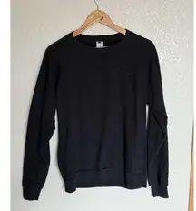 Love Your Melon Black Taped Crew Sweatshirt Large Fleece