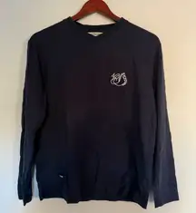 Jacquemus x Air France Navy Long Sleeve Top with White Logo