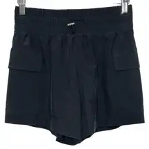 Abercrombie & Fitch Black Elastic Drawstring Cargo Short Athletic Shorts Size XS