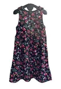 Common Sense Designs Vintage Floral Corduroy with Pockets Summer Dress, Size 12