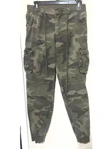 American Bazi Cargo Pants Green Camo womens Size Medium Joggers grunge skater