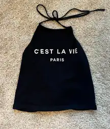 PacSun Cest La Vie Paris Crop Top