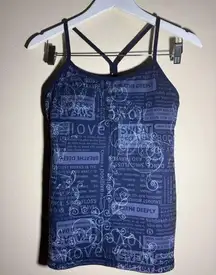 Lululemon Power Y Tank Manifesto Blue