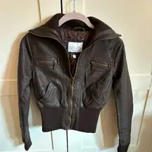 Delia’s Vintage Y2K Pleather Jacket Brown Size XS