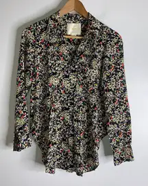 Maeve Small‎ Floral Collar Button Down Top CP4015