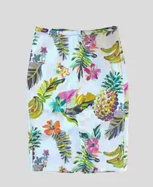 Le Superbe Supershine Sequin Pencil Skirt In Tropical Cali Shine- Size 2