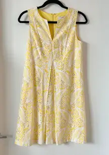 Loft  Yellow Crochet Lace Sheath Sleeveless Summer Dress Size 2 NWOT