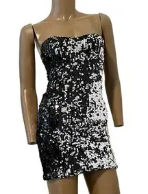 Frederick's of Hollywood xs sequin bodycon mini dress D2 7029