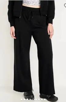 Old Navy Active Black Dynamic Fleece High Rise Wide Leg Pants NEW Size XL
